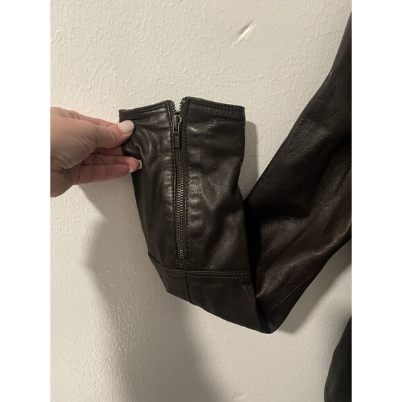 Pelle Studio Womens Vintage Leather Jacket Coat Size L Soft Zipper Sleeve Brown - Picture 5 of 15